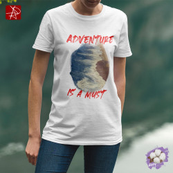 Adventure Is a Must: Organic Cotton T-Shirt – Beach Design | GOTS Certified