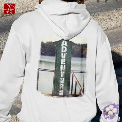 Adventure Lake Organic Cotton Hoodie | Vintage Lakeside Design 2025
